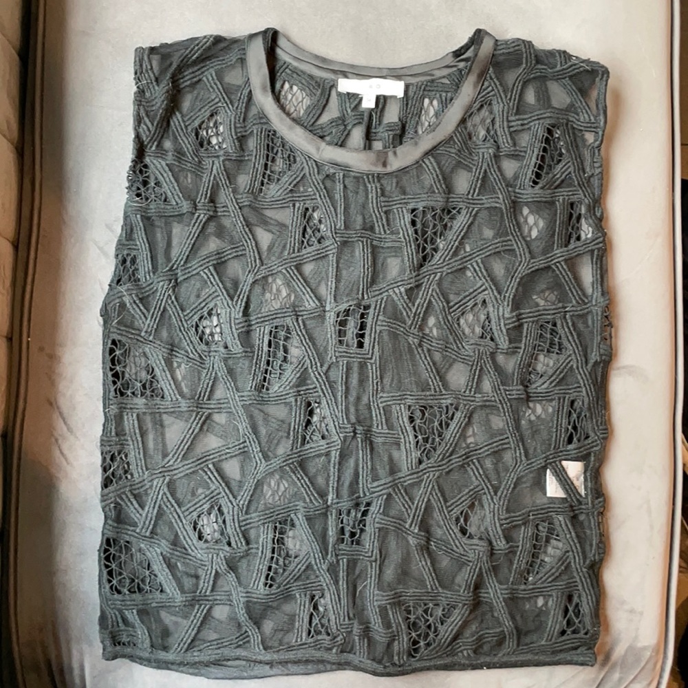 Iro black crochet top